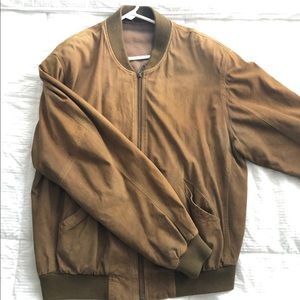 Vintage Suede Bomber Jacket